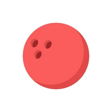 Creative illustration of a red bowling ball, emphasizing bowling gameplay Stock Illustration