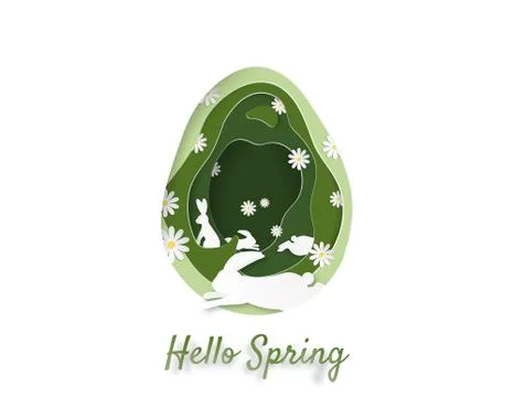 Creative illustration of spring and Easter concept. イラスト素材