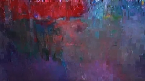 Creative illustration of tv screen glitch noise texture isolated on transparent Stock Footage 102794494