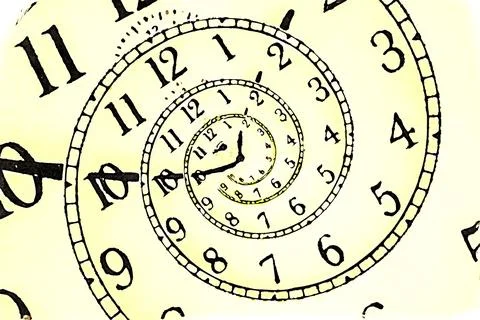 Creative image - hypnotic clock background. Concept of hypnosis, subconscio.. Stock Illustration
