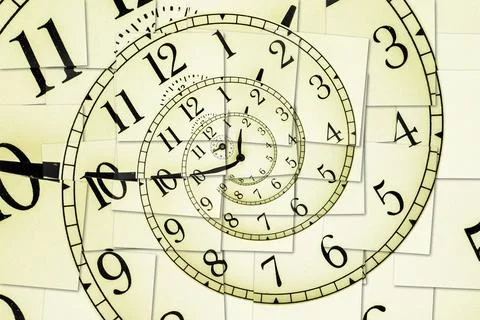 Creative image - hypnotic clock background. Concept of hypnosis, subconscio.. Stock Photos