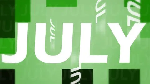 Creative image of July concept Stock Illustration