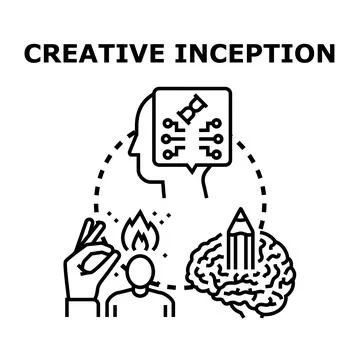 Creative inception process generating innovative ideas イラスト素材