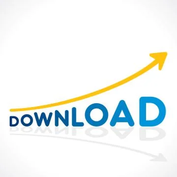 Creative increase download growth graph in website concept vector Ilustração Stock
