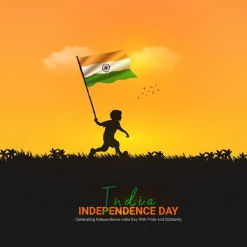 Creative india independence day ads design. india independence day, india i.. Stock Illustration