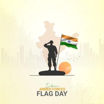 Creative Indian Armed Forces Flag Day ads design. Indian Armed Forces Flag .. Stock Illustration