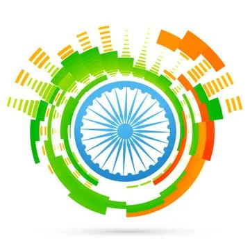 Creative indian flag design Stock Illustration