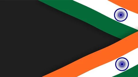 Creative Indian flag design with saffron white and green stripes for Indepe.. Stock Illustration