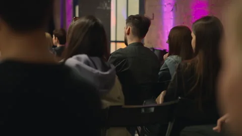 Creative individuals participate in self-development workshop in loft Stock Footage 270531550