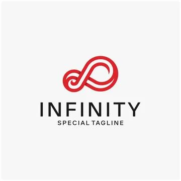 Creative infinity logo design Stock Illustration