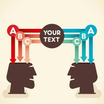 Creative info-graphics, or connecting to share information concept vector Stock Illustration