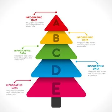 Creative info-graphics tree design concept vector Stock Illustration