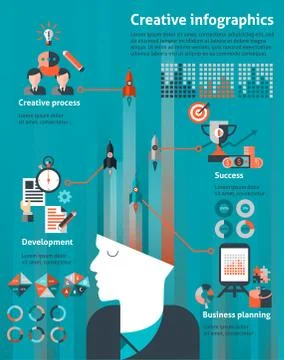 Creative infographic set イラスト素材