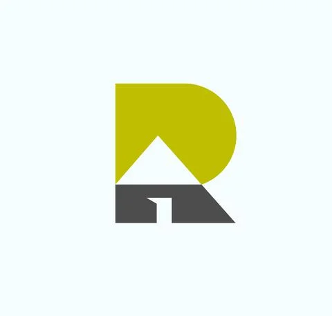 Creative initial letter r house logo Stock Illustration