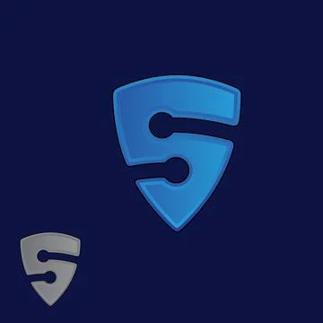Creative initial letter S shape shield Stock Illustration
