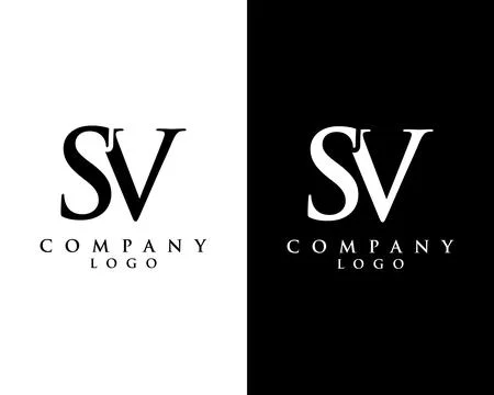Creative Initial letter SV, VS abstract Company logo design, logo for company Stock Illustration