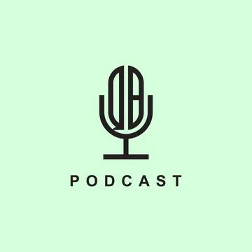 Creative Initial Letters QB Logo for Podcast Or Music. Stock-Illustration