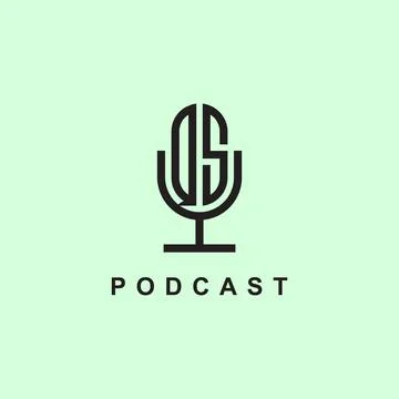 Creative Initial Letters QS Logo for Podcast Or Music. Illustrazione stock