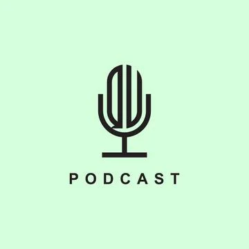 Creative Initial Letters QU Logo for Podcast Or Music. Stock Illustration