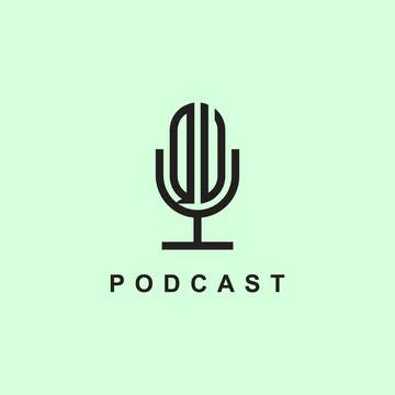 Creative Initial Letters QV Logo for Podcast Or Music. Stock-Illustration