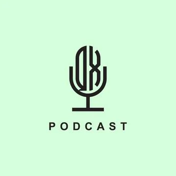 Creative Initial Letters QX Logo for Podcast Or Music. Stock-Illustration