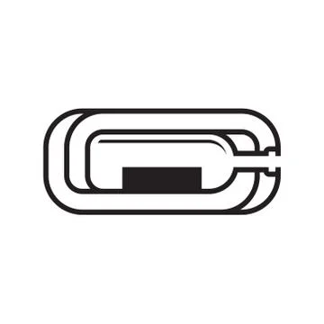 Creative Initial Logo CC with hidden object wine bottle vector Stock Illustration