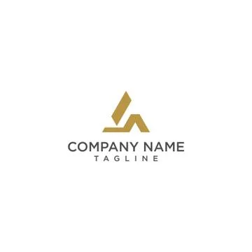 Creative initials AI or IA triangular shape Stock Illustration