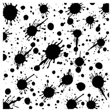 Creative Ink Blot Abstract Vector Silhouette Design  Fluid Dynamics in Mono.. Stock Illustration