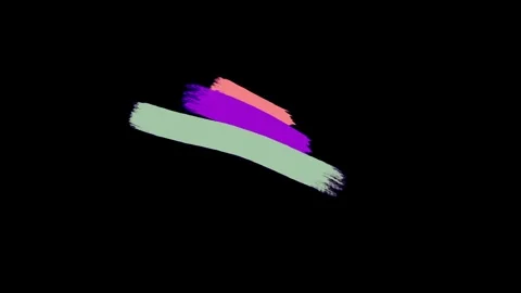 Creative ink brush texture with stark contrast and artistic motion captured  Stock Footage 313558650