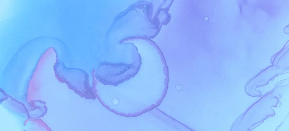 Creative Ink Stains Pattern. Blue Pastel Flow Stock Illustration