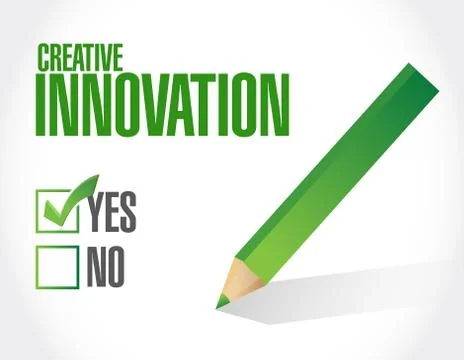 Creative Innovation approval sign concept Stock Illustration