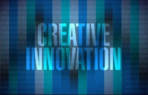 Creative Innovation binary sign concept Stock Illustration