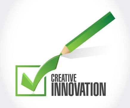 Creative Innovation check mark sign concept Stock Illustration