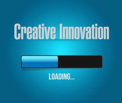 Creative Innovation loading bar sign concept Stock Illustration