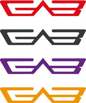 Creative Innovative Initial Letter logo EAB MODERN LOGO Stock Illustration