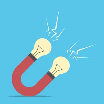Creative innovative magnet Stock Illustration