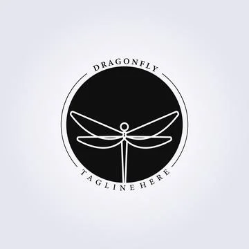 Creative insect dragonfly logo vector illustration design Stock Illustration