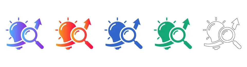Creative Insight and Data Analysis Icons イラスト素材