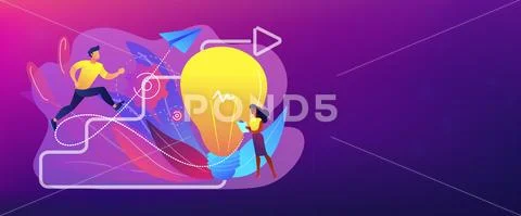 Creative inspiration concept banner header. Stock Illustration