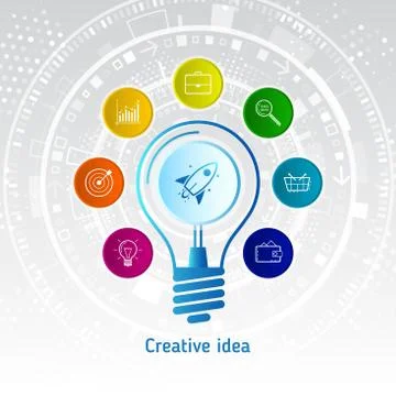 Creative inspiration original idea. Stock Illustration