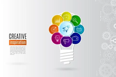 Creative inspiration original idea. Stock Illustration