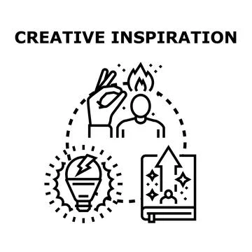Creative inspiration vector concept acquiring new idea Illustrazione stock