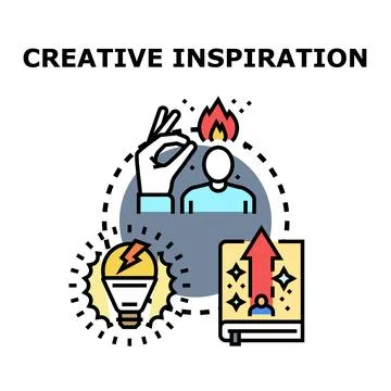 Creative inspiration vector concept acquiring new idea Stock-Illustration