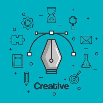 Creative inspiring intelligence and motivation 스톡 일러스트