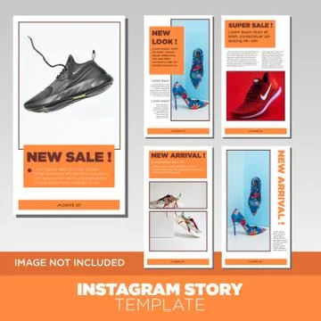Creative Instagram Stories Template Set vector illustration Stock Illustration
