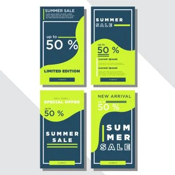 Creative Instagram Stories Template Set vector illustration Stock Illustration
