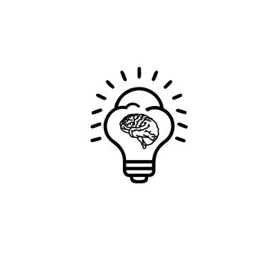 Creative intelligence and idea icon Stock Illustration
