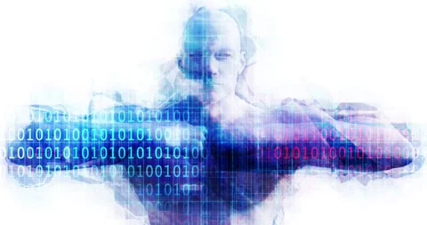 Creative Intelligence Revolution With Digital Mind Visualization Stock Footage 309902786