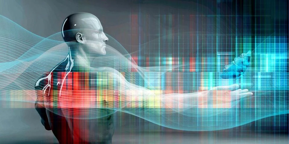 Creative Intelligence Revolution Digital Mind Innovative Thinking Stockillustratie