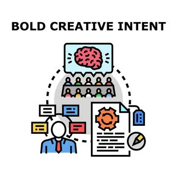 Creative intent team developing bold business strategy イラスト素材
